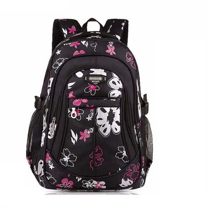 Большой Размеры с цветочным принтом дети рюкзак девушки Mochila детей школьные сумки для девочек-подростков книга сумки Дети школьный