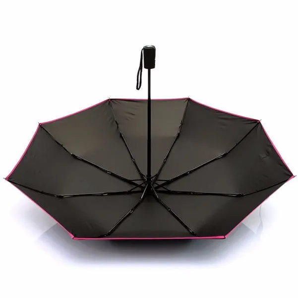 Зонтики, дождевик сад полностью автоматический зонт Три-складной черное покрытие супер анти-УФ горячий зонтик прозрачный Z501