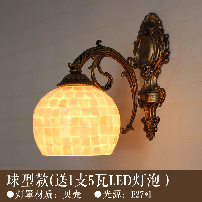 Средиземноморский светодиодный настенный светильник Tiffanylampe, Tiffany Mermaid, AC 110/220V E27, настенные лампы для дома, коридора, спальни - Цвет абажура: see chart