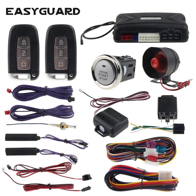 Система сигнализации EASYGUARD PKE start stop бесключевого доступа Автомобильная