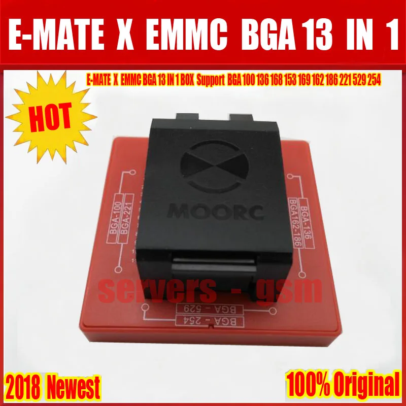 E-MATE X памяти на носителе EMMC BGA 13 IN1 Поддержка BGA100 136 168 153 169 162 186 221 529 254 для легкий JTAG плюс UFI коробка Riff