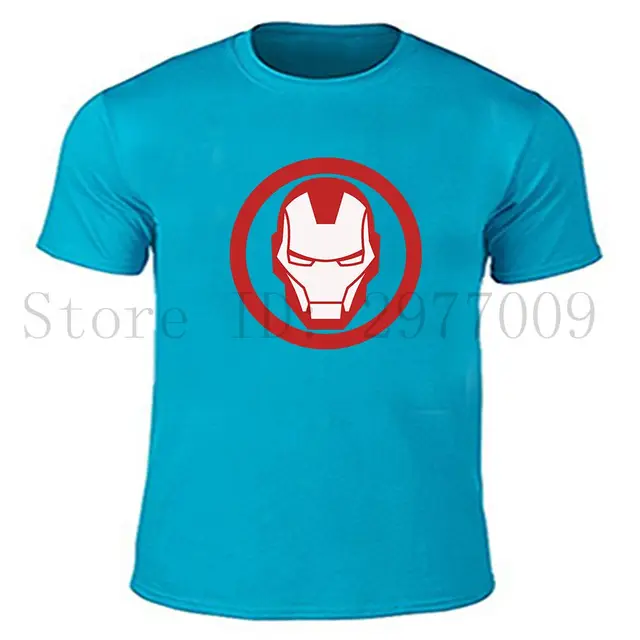 Iron Man T Shirt Tony Stark Wajah Putih 