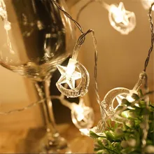 Factry продаж праздничный Аккумулятор для осветительных приборов 8 м 50 светодиодный струнный свет звезда и полумесяц Свадебные украшения люсис привело декоративные огоньки