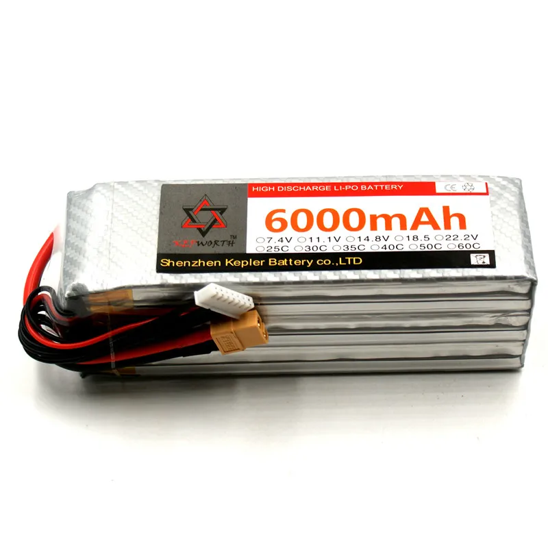RC Lipo Battery 6S 22.2V 6000mAh 25C 35C 60C Li-Polymer For Car Plane Boat Helicopter Truck Tank | Игрушки и хобби