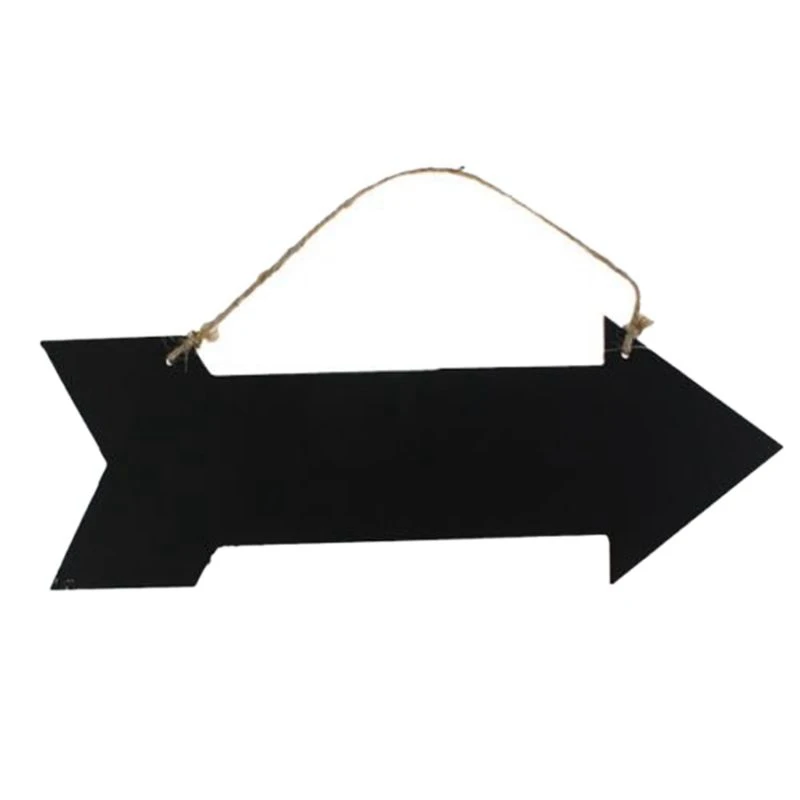 

Arrow hanging black chalkboard MESSAGE FUN PLAQUE KITCHEN GIFT HOME NOTE MEMO