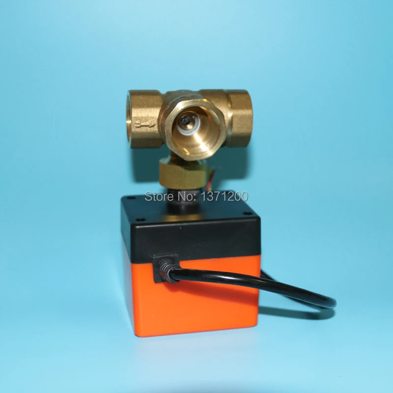 Электрический привод valveDN32(G1.2 &quot) AC220V T port латунный моторизованный шаровой клапан