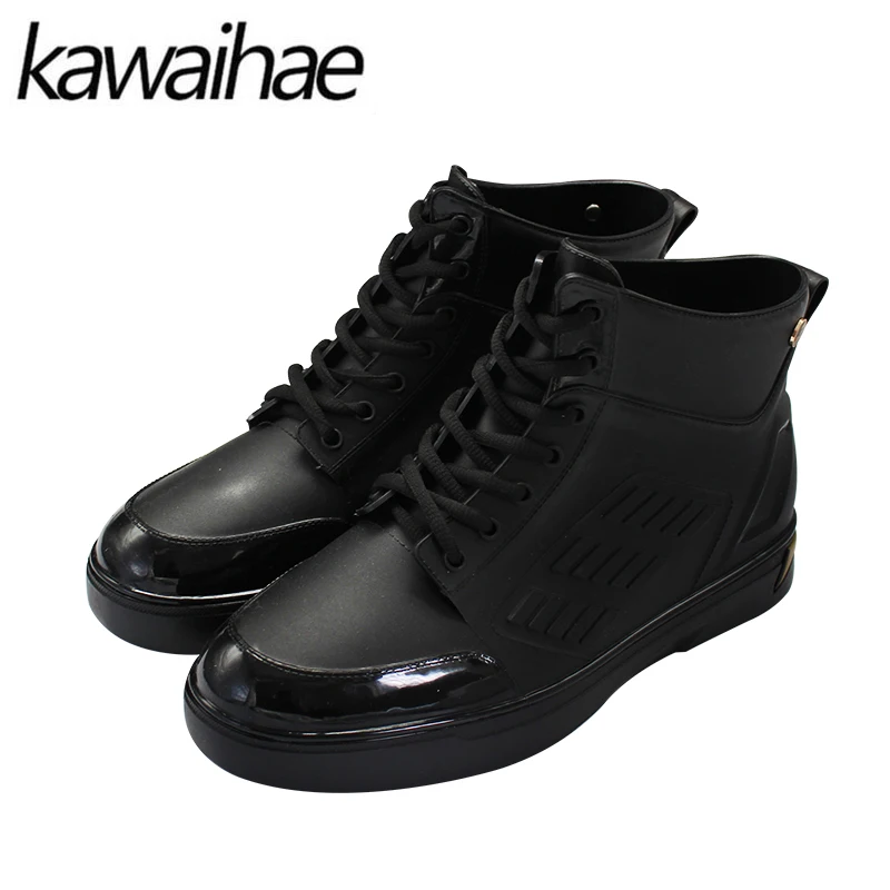 

2017 Autumn Winter Waterproof Rainboots PVC Men Rubber Shoes Male Rain Boots Brand Kawaihae 107
