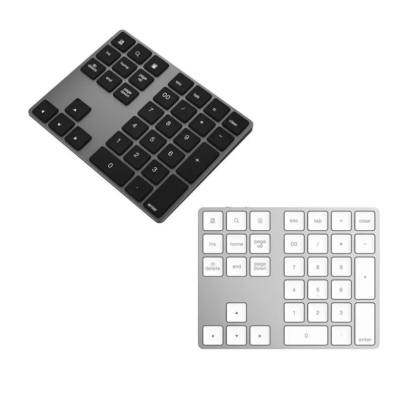 

Aluminum wireless numeric keypad BT Pad 34 Keys External Number Keyboard Shortcut Bluetooth mini keypads