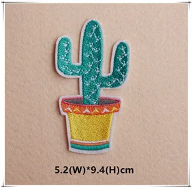 1pcs Mix Cactus Patch for Clothing Iron on Embroidered Sew Applique Cute Patch Fabric Badge Garment DIY Apparel Accessories 121