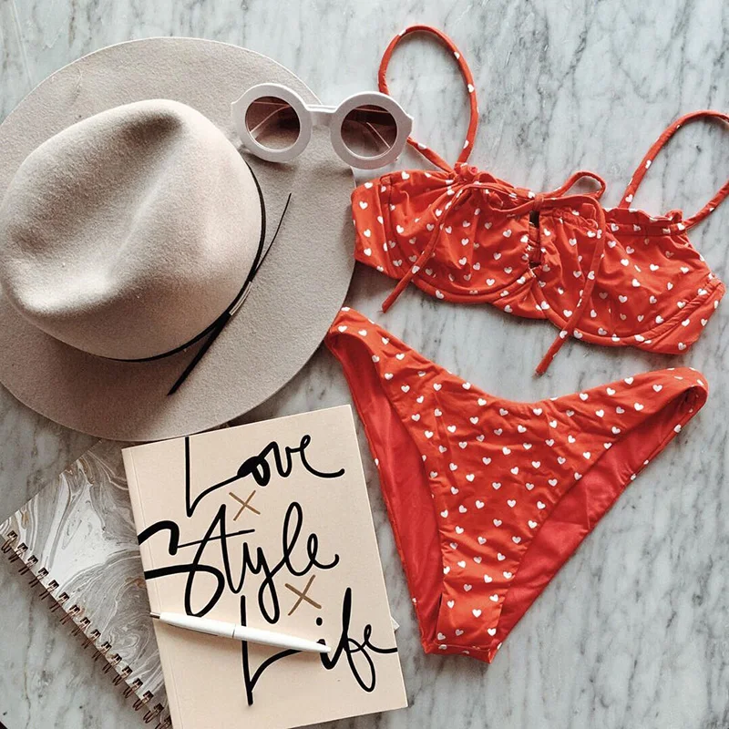 

Sexy Lovely Underwire Bikini Push Up Swimsuit Swimwear Women 2019 Brazilian Swimming for Brazilian Bikini Set Bathing Suit Women