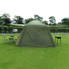 Большие палатки для кемпинга 8~ 10 человек, Водонепроницаемые двухслойные туристические палатки для отдыха на природе, семейные вечерние тенты для пикника и пляжа