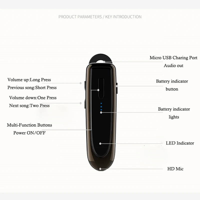 K23 Bluetooth наушники беспроводные головного телефона большая емкость батареи