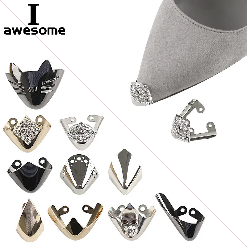 

1Pair DIY Shoes Toe Protection Toe-Head Metal Material Shoes Clips for Decorations High Heels Shoe Broken Reapair Accessories
