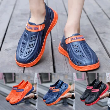 

Mens Beach Sandals Hollow Out Casual Breathable Flip Flop slippers Flats Shoes Men Breathable Summer Water Shoes Men 01