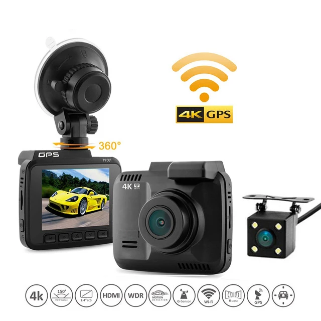 Автомобильный видеорегистратор с двумя объективами Wifi DVR G-sensor 2 4 дюйма Novatek 96660