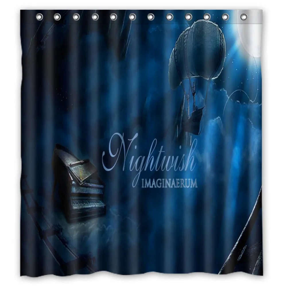 

Vixm Band Shower Curtains nightwish Fabric Bathroom Curtains 66x72 inch
