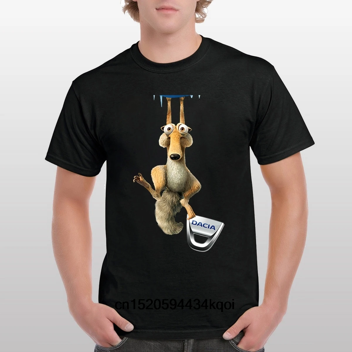 

Funny Dacia Logo Scrat Squirrel Men's Fashion Graphic Casual Tee T-shirt