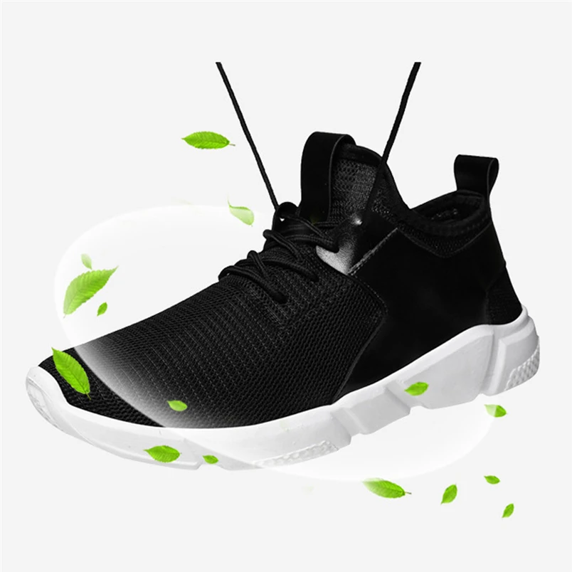 Sneakers Men Knit Mesh Shoes Outdoor Fashion Breathable Fashion Straps Sports Running Casual Sneakers Solid Shoe #FS#4NV08 (10)
