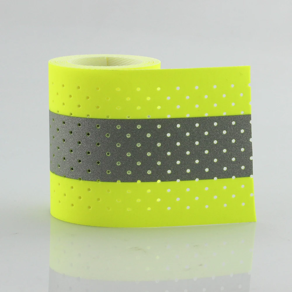 

50mm (2") x1meter Fluorescein Yellow Reflective Flame Retardant Fabric Material Sew On Tape