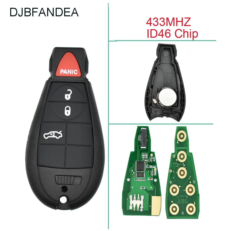Дистанционный смарт-ключ DJBFANDEA для DODGE M3N5WY783X / IYZ-C01C Challenger Durango зарядное устройство