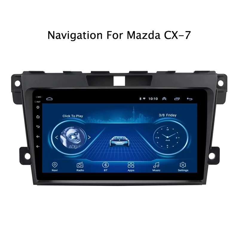 Ectwodvd 9inch Andriod 8.1 Car GPS Navigation For Mazda Cx-7 CX7 2008-2015 DVD Multimedia System With Casing | Автомобили и