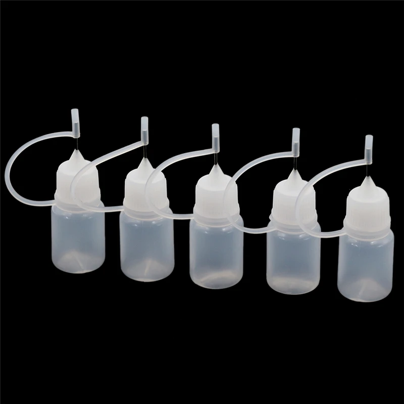 

5pcs/lot 5ml PE Plastic Juice Eye Liquid Solvent Light Oils Container Needle Electronic Cigar Dropper empty Bottle