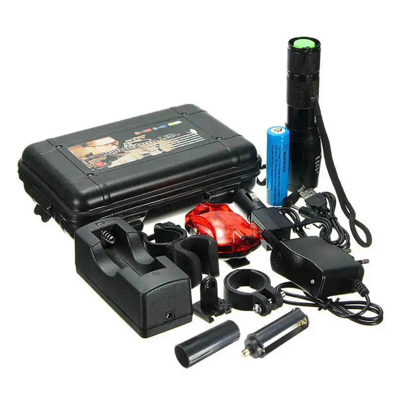 

powerful led flashlight T6 LED Tactical Flashlight Military Zoomable Torch laser pointer ,use 18650/AAA battery #4S19