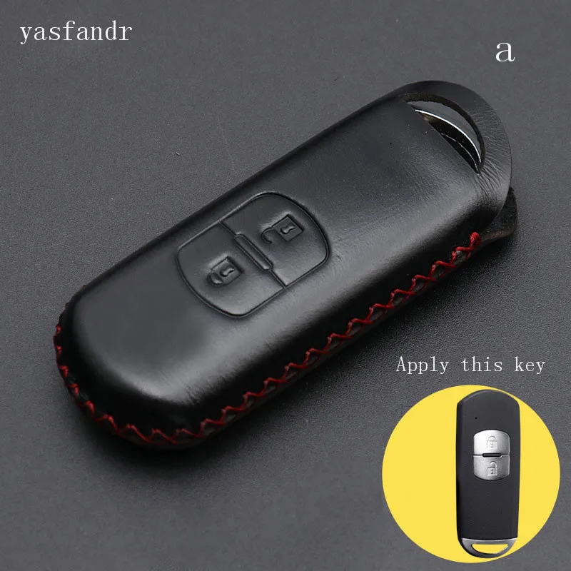 2 кнопки r чехол для ключей сумка Кошельки кольцо araba aksesuar Mazda 2/3/5/6 CX 3 4 5 7 Atenza Axela