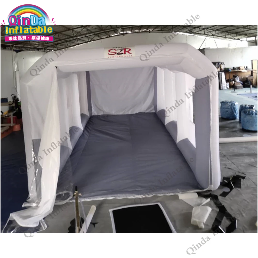 7x4x3m Portable Inflatable Car Painting Spray Booth ,oxford Cloth Mobile Inflatable Paint Tent For Car 2