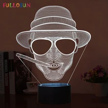 Новинка 3D Прохладный курить человек настольная лампа в форме светодиодный ночник как украшение праздника и подарки