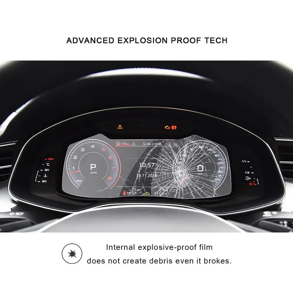 Экран ruiya протектор Audi A6 A7 Q8 LCD приборная панель экран 9H закаленное стекло Защита