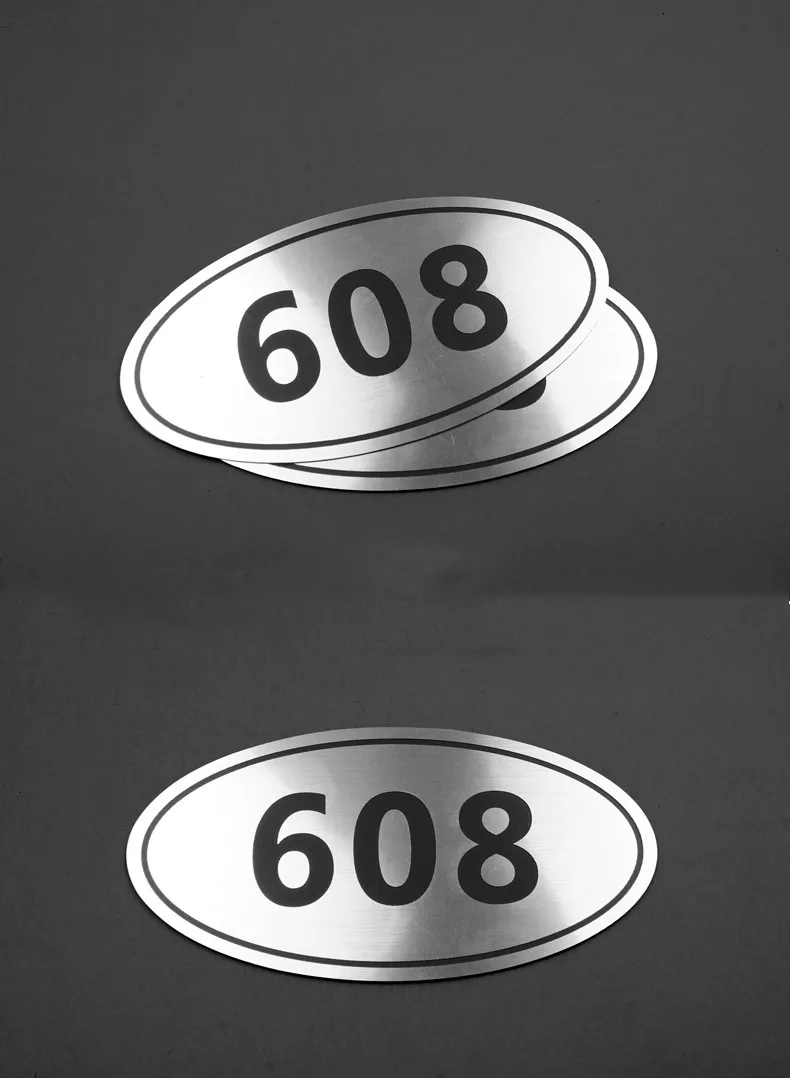 Brushed silver house number does not fade personalized number letter door plate apartment Hotel