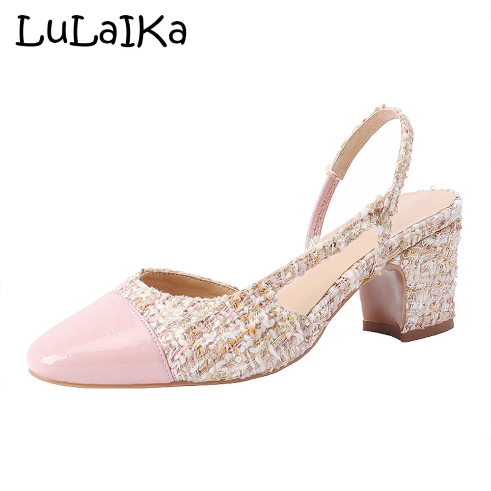 

Summer Brand Patent Leather Round Head Open Toe Ankle Strap Cover Shoes 2019 Sexy Woman Party Wedding High Heels Sandals