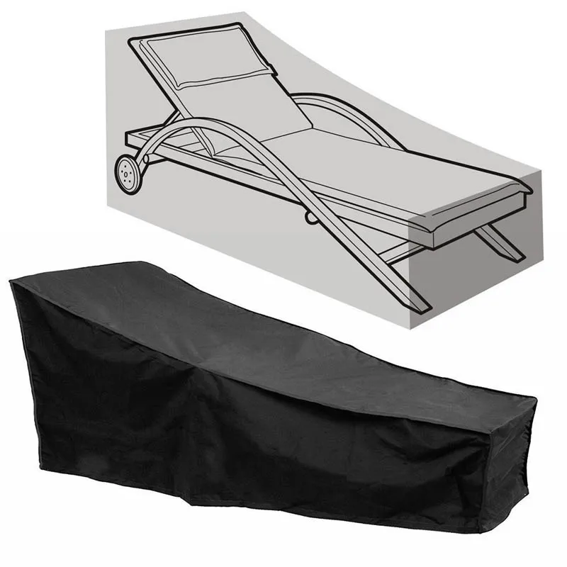 Waterproof Deck Chair Rain Covers Outdoor Patio Garden Furniture Cover Sunlight Sofa Table Chair Dust-proof Cap Armchairs Shade