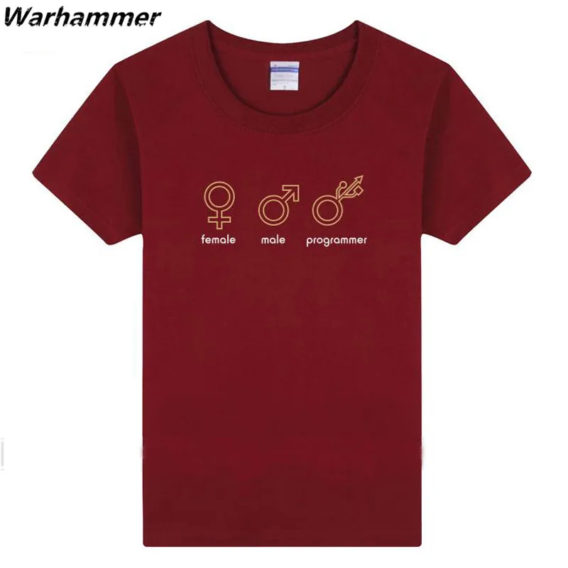 

Warhammer 2017 Summer Programmer Shirt Printed Female Male Tee Shirt Programmer Oneck Short Sleeve 3XL EU Size Geek FunnyT-shirt