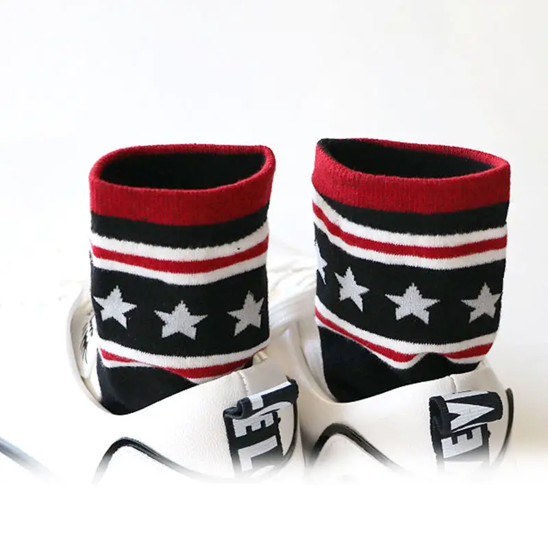 3 Size Star Striped Women Socks Fashion College Style Socks For Girls Cotton Soft Boots Women Sock Short Student Stocking Autumn (8)