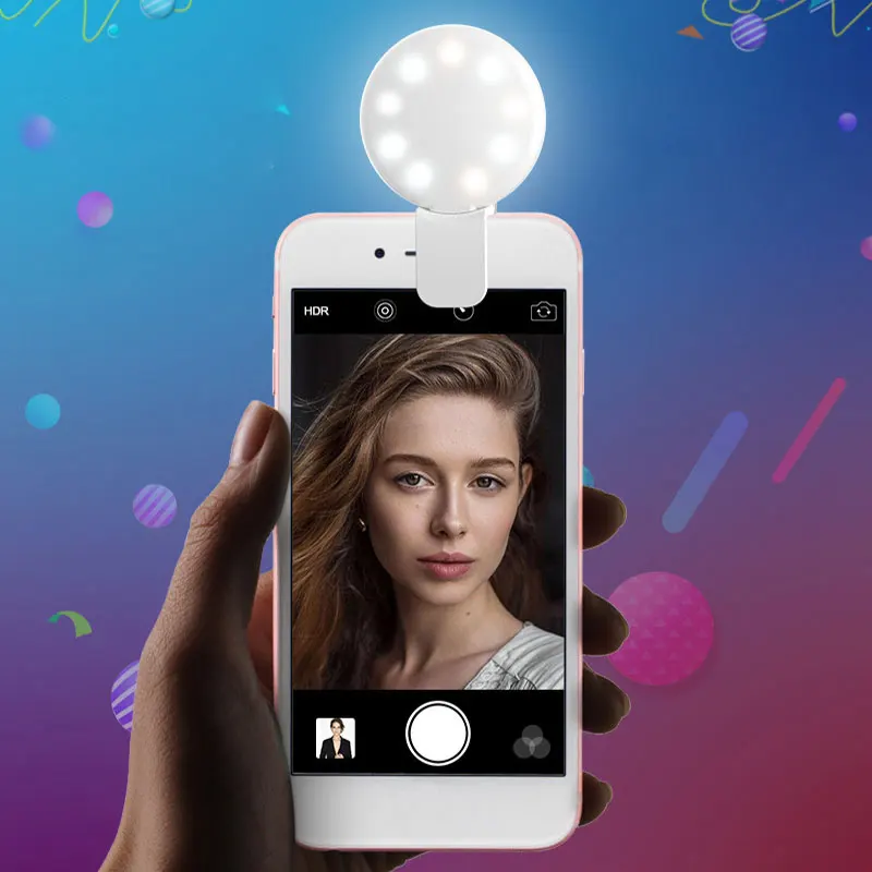 

USB Charging selfie makeup light LED video ringlight photographic lighting with Charge ringlight ring for iPhone photo phone x