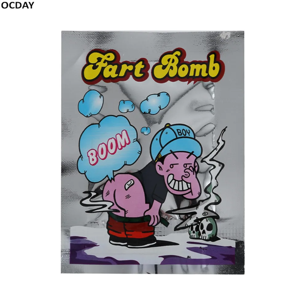 OCDAY 10 Pieces Smelly Fart Bomb Bag Fool Toy Novelty Prank Someone Stink Exploding Mini Practical Joke Funny