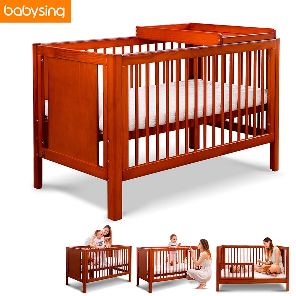 Multifonction Nouveau Ne Bebe En Bois Massif Creche Importe Pin Bebe Berceau Lit Bebe Lit Literie Ensemble Allongement Matelas Lit Bebe Aliexpress