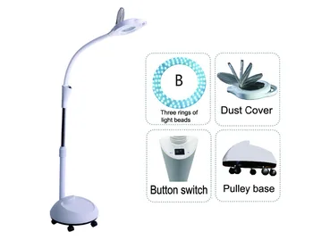 

ETH3008B Led Cold Light Magnifying Lamp 5 Times Magnification Movable Pulley Base Beauty Lamp For Facial Care Tattoo Or Reading