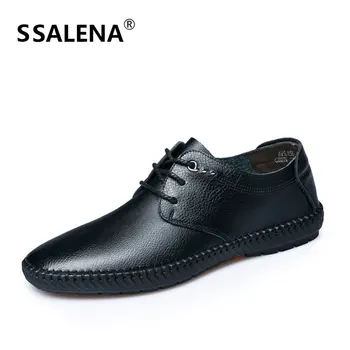 

Men Solid Shallow Leather Casual Shoes Male Formal Business Flat Breathable Shoes Men Lace Up Working Wedding Shoes AA60817