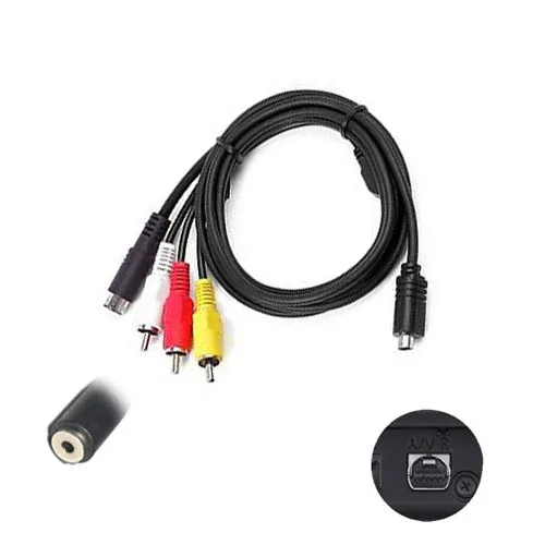 10 Pin D Shaped LANC Adapter Video Cable with AV AV R for Sony HDR