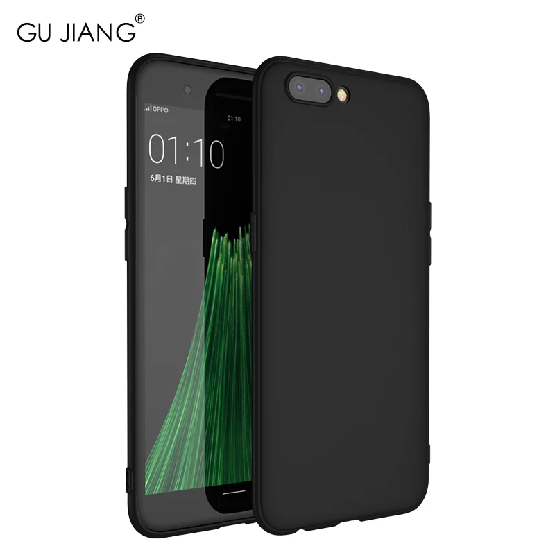 GU JIANG Top Grade Soft Silicone Phone Bag for OPPO R11 Full Cover Anti-fingerprint Slim Protector Case Shell PLUS |