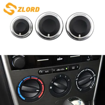 

Zlord Aluminum Alloy Car Air Conditioning Knob AC Knob Car Air Conditioning Heat Control Switch Knob for Mazda 6 M6 Parts