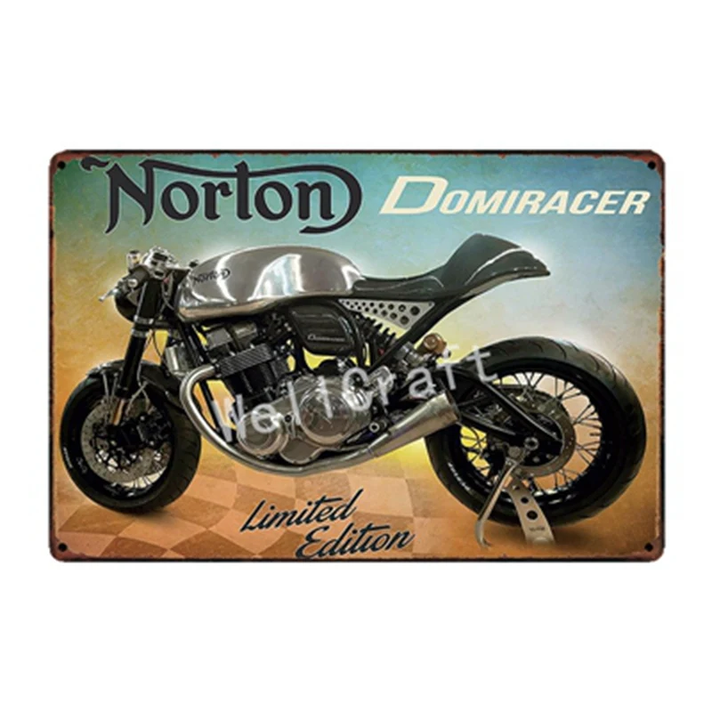 [WellCraft] Norton BSA металлические вывески настенный плакат доска мотор Фреска картина старинный Бар Паб Декор FG-211 - Цвет: SA 1824