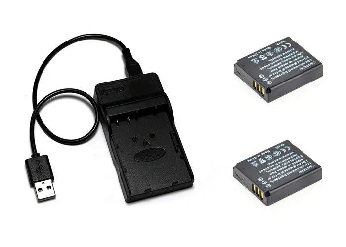 

2X CGA-S005E S005E S005 DMW-BCC12 DB-60 DB-65 BP-DC4 NP70 Battery+USB Charger for Panasonic Lumix DMC-FX9 FX10 FX50 FX100 FX150