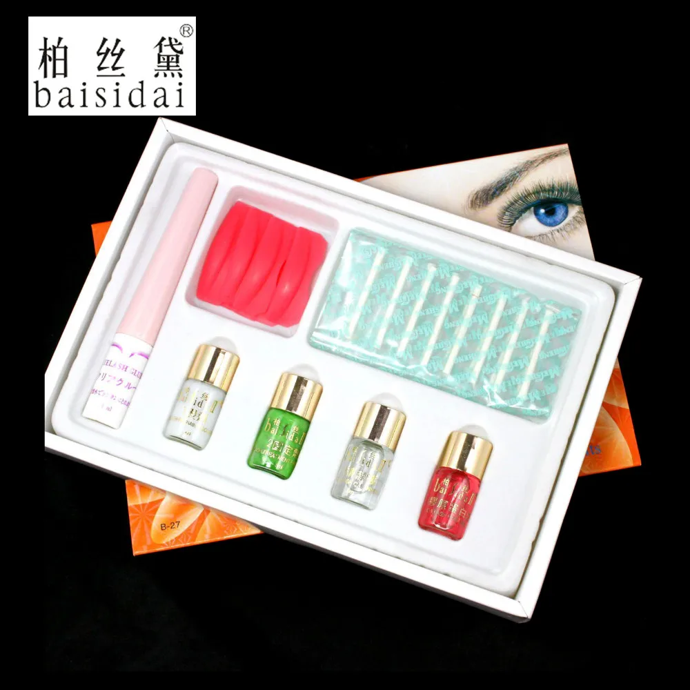 

Send From RU B-27 baisidai Pro Eyelash Lash Curling Perming Curler Rod Glue Mini Perm Kit Full Set