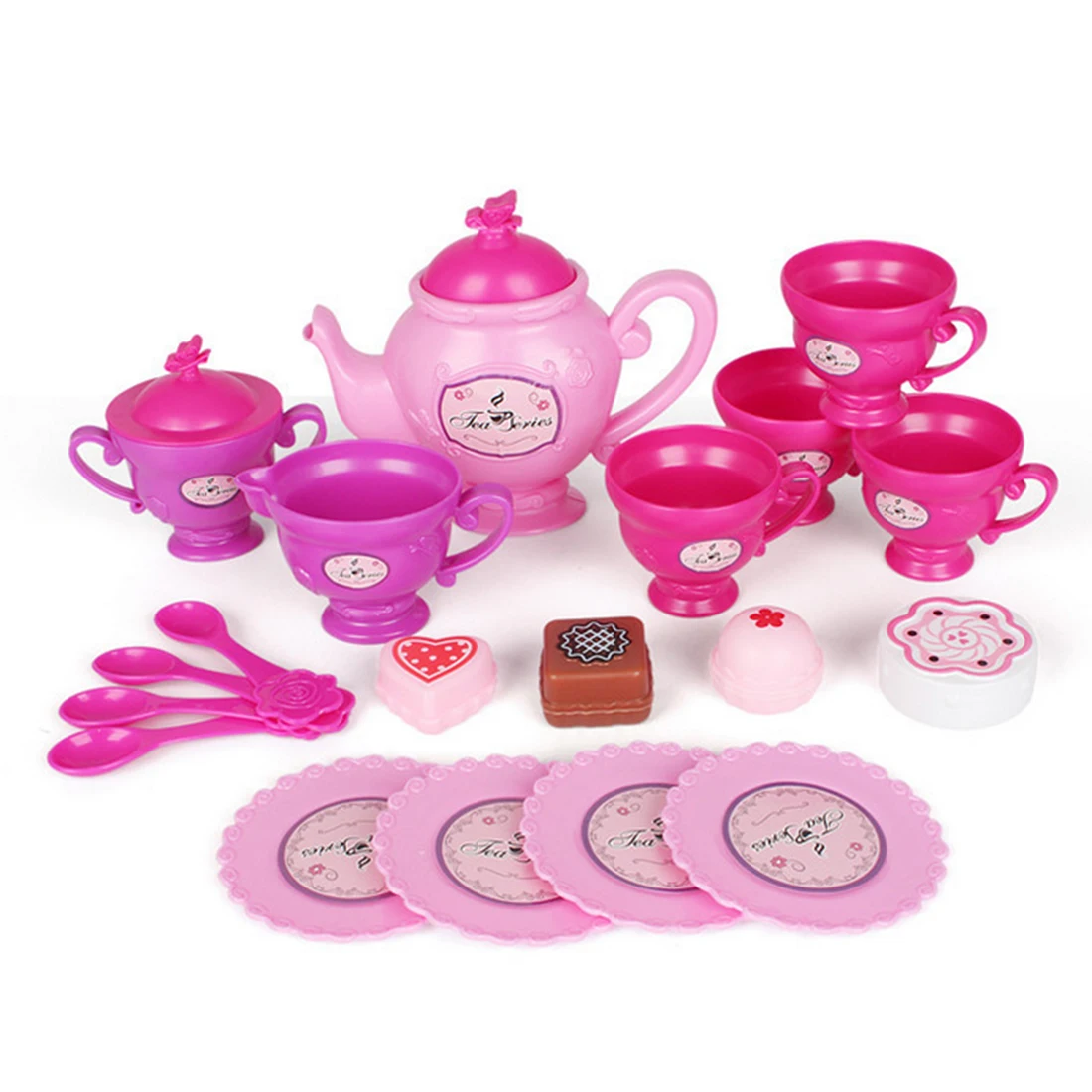 

19Pcs/set Princess Afternoon Tea Kitchenware Set Pretend & Play Children Home Pre-school Educational Toy