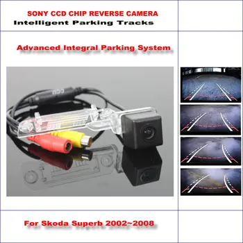 

Rear Camera For Skoda Superb 2002~2008 Intelligent Parking Tracks Backup Reverse / 580 TV Lines Dynamic Guidance Tragectory