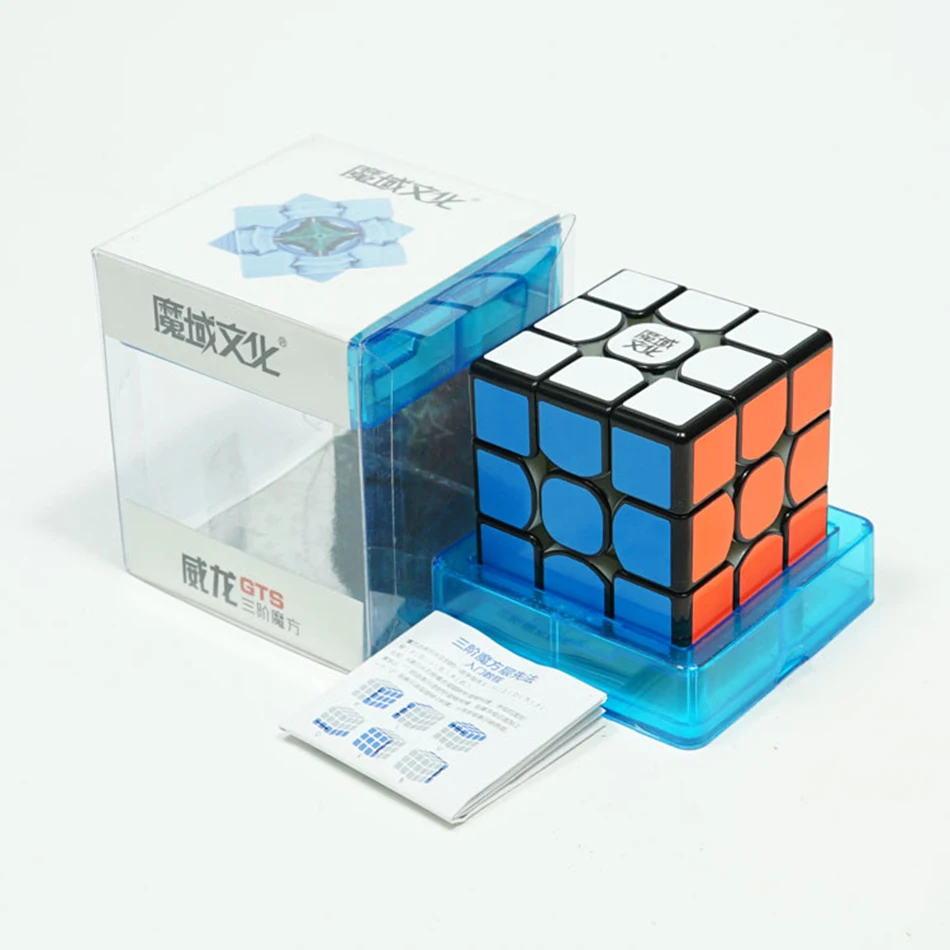 Noir OJIN MoYu WEILONG GTS 2M Weilong GTS 2 V2 am/élior/ée 3x3 Vitesse Cube Lisse Cube Magique Casse-t/ête Casse-t/ête Jouets avec Un Sac et Un tr/épied